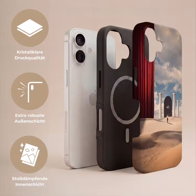 Handyhülle Toughcase - Traum – Wüste – Auge - Droom - Woestijn - Oog Toughcase MagSafe Apple iPhone 17 klein