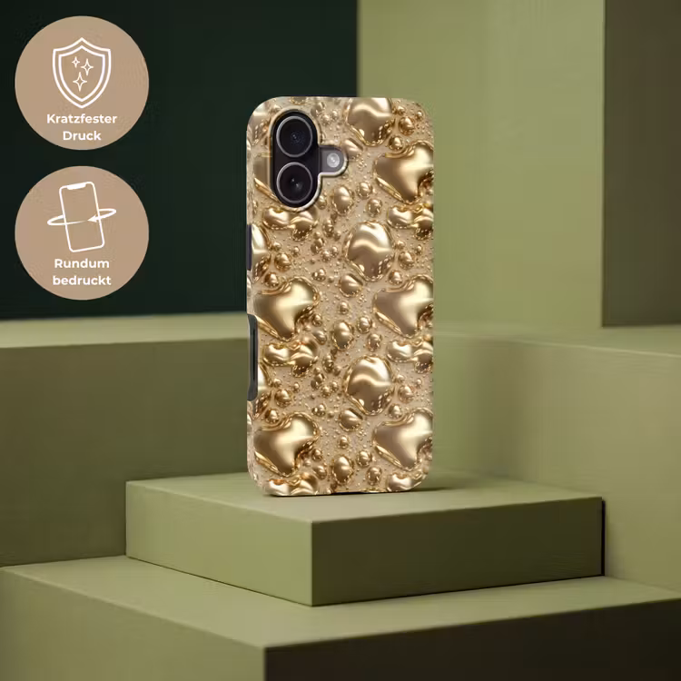 Druppels - Organisch - Goud Toughcase MagSafe Apple iPhone 17 klein 1017 -USP_PrintM_DE