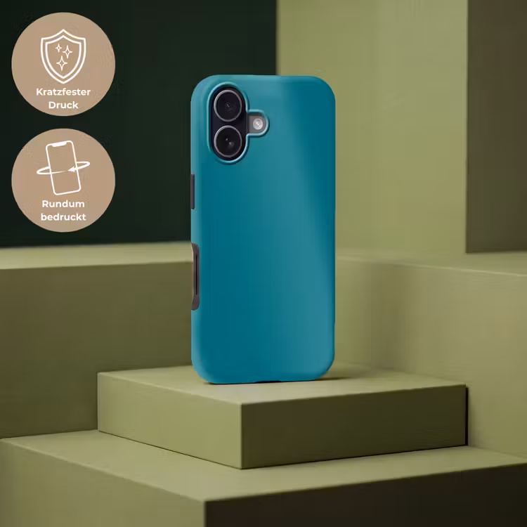 Tropical - Peacock - Blauw Toughcase MagSafe Apple iPhone 17 klein 1017 -USP_PrintM_DE