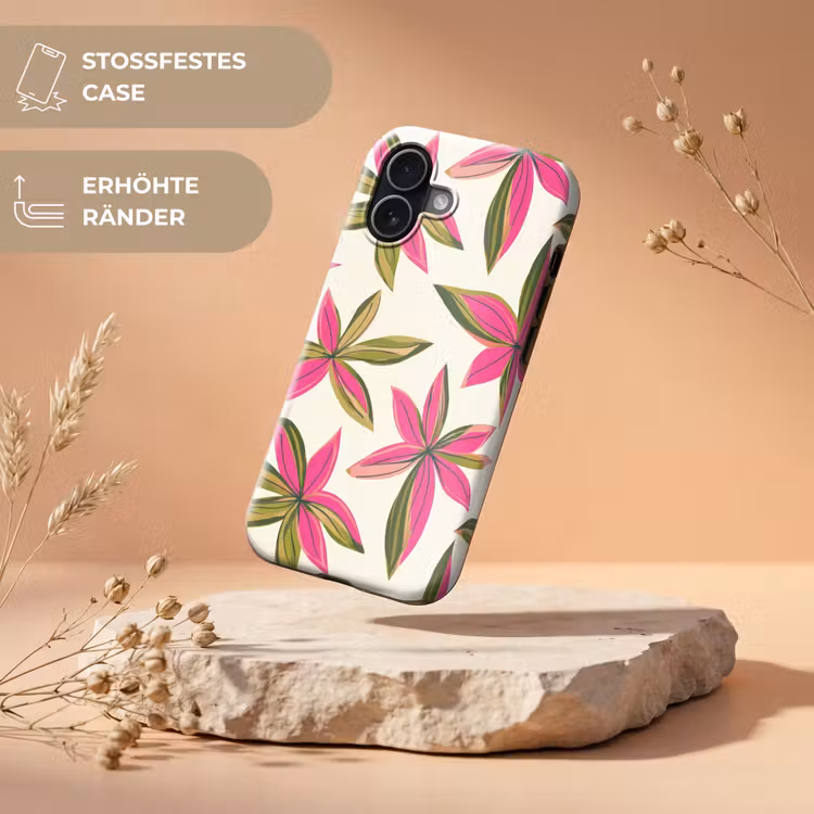 Tropisch - Bloem - Roze Toughcase MagSafe Apple iPhone 17 klein 1017 -USP_RandenV_DE
