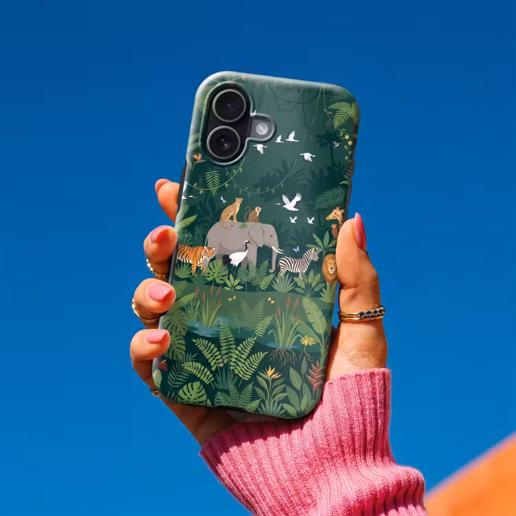 Tropisch - Jungle - Groen Toughcase MagSafe Apple iPhone 17 klein -Sfeer1V