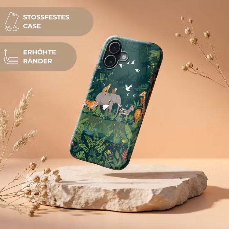 Tropisch - Jungle - Groen Toughcase MagSafe Apple iPhone 17 klein -USP_RandenV_DE