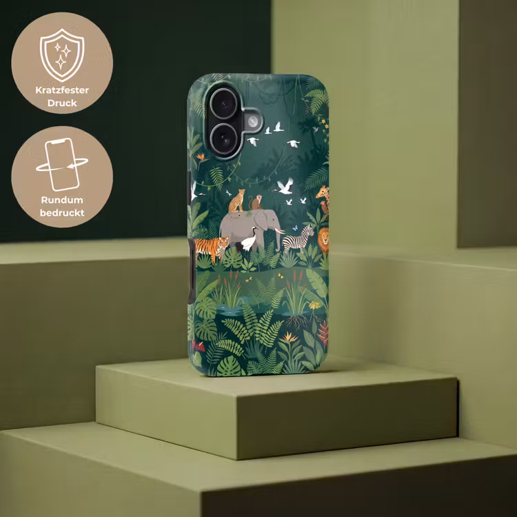 Tropisch - Jungle - Groen Toughcase MagSafe Apple iPhone 17 klein -USP_PrintM_DE