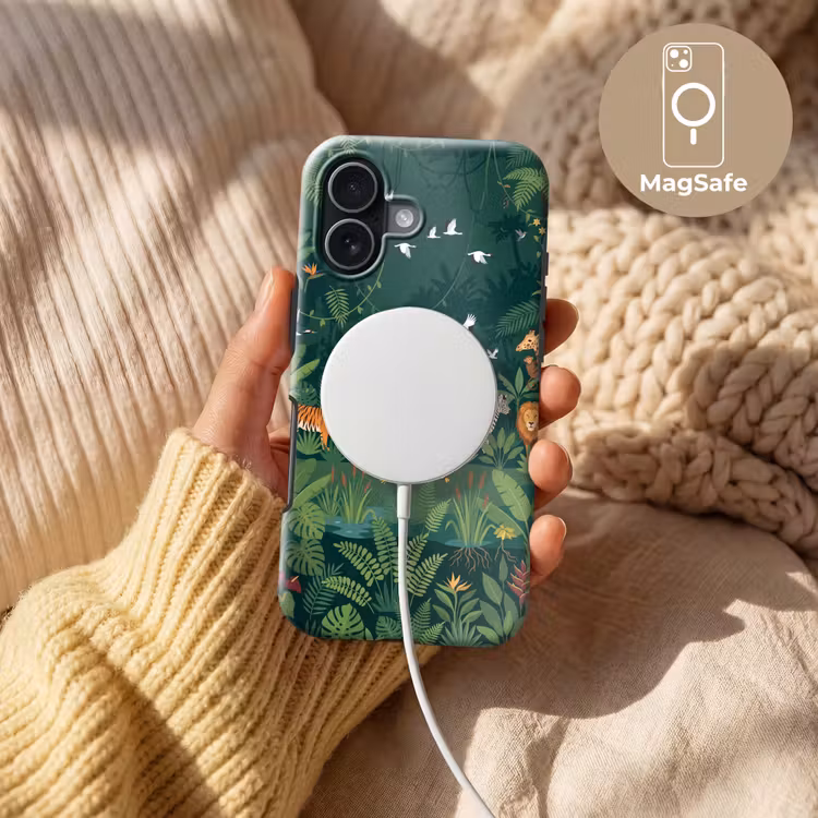 Tropisch - Jungle - Groen Toughcase MagSafe Apple iPhone 17 klein -USP_MagsafeV