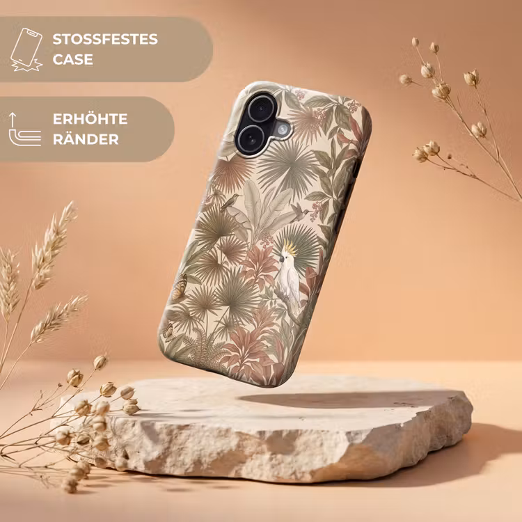 Tropisch - Vogels - Beige Toughcase MagSafe Apple iPhone 17 klein -USP_RandenV_DE