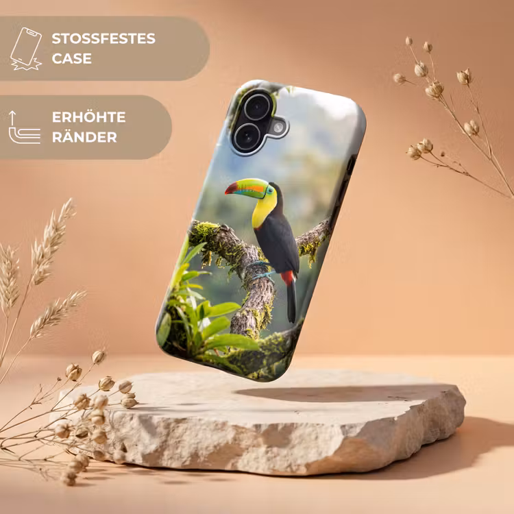 Toekan - Jungle - Natuur - Kleurrijk Toughcase MagSafe Apple iPhone 17 klein -USP_RandenV_DE