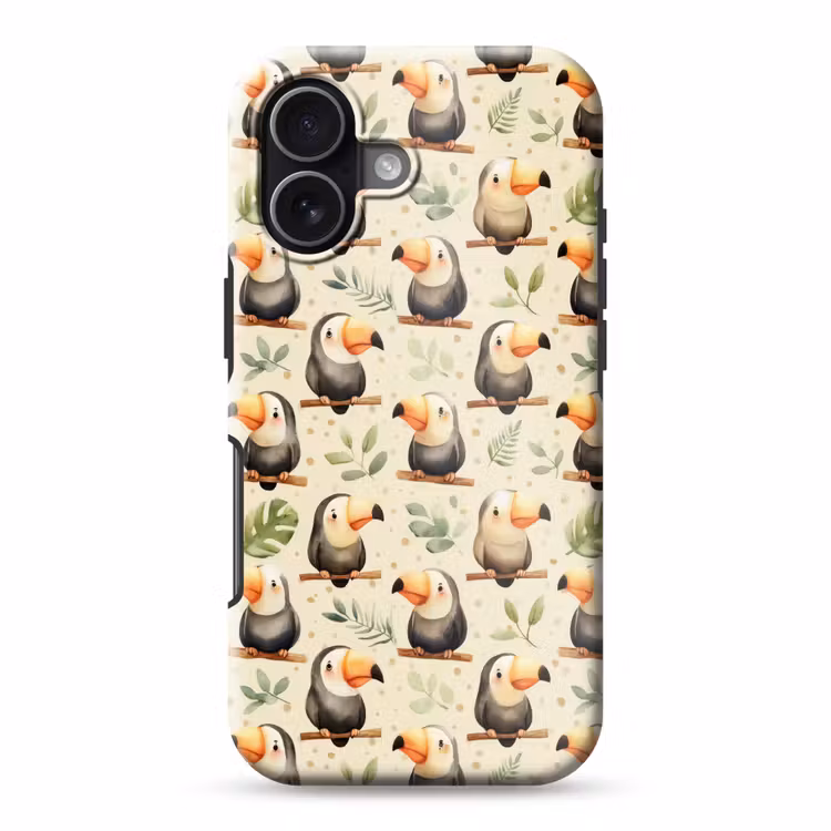 Toekans - Exotisch - Kleurrijk Toughcase MagSafe Apple iPhone 17 klein 1017 -3d
