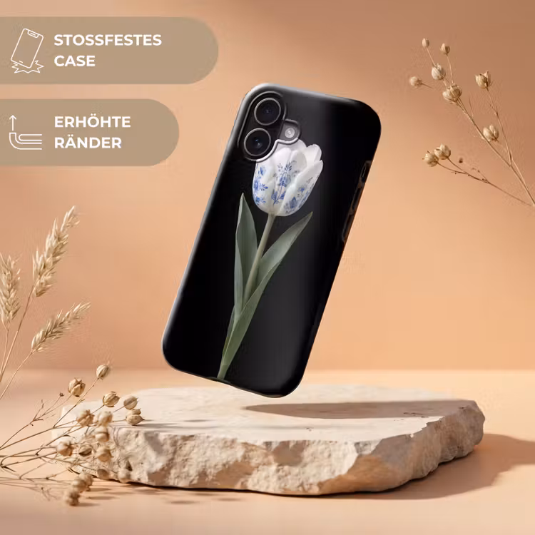 Tulp - Patroon - Blauw Toughcase MagSafe Apple iPhone 17 klein -USP_RandenV_DE