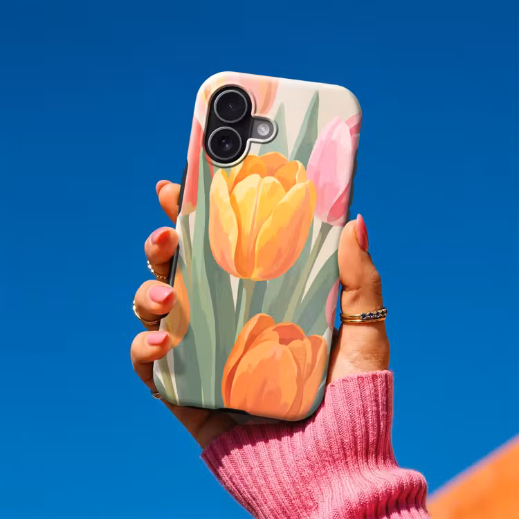 Tulpen - Abstract - Kleurrijk Toughcase MagSafe Apple iPhone 17 klein -Sfeer1V