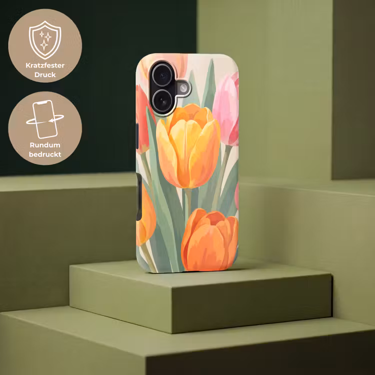 Tulpen - Abstract - Kleurrijk Toughcase MagSafe Apple iPhone 17 klein -USP_PrintM_DE