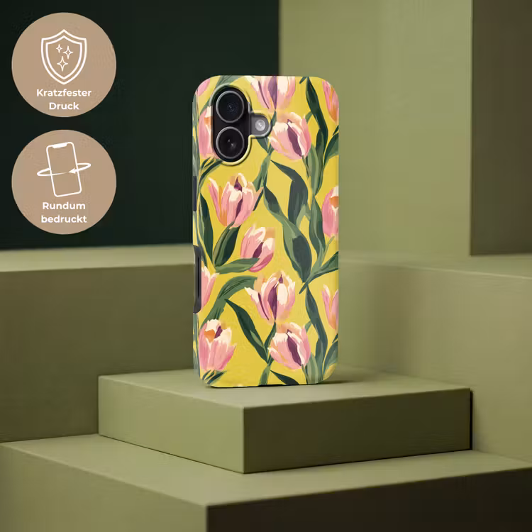 Tulpen - Botanisch - Geel Toughcase MagSafe Apple iPhone 17 klein 1017 -USP_PrintM_DE