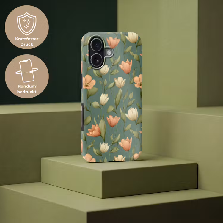Tulpen - Botanisch - Groen Toughcase MagSafe Apple iPhone 17 klein 1017 -USP_PrintM_DE