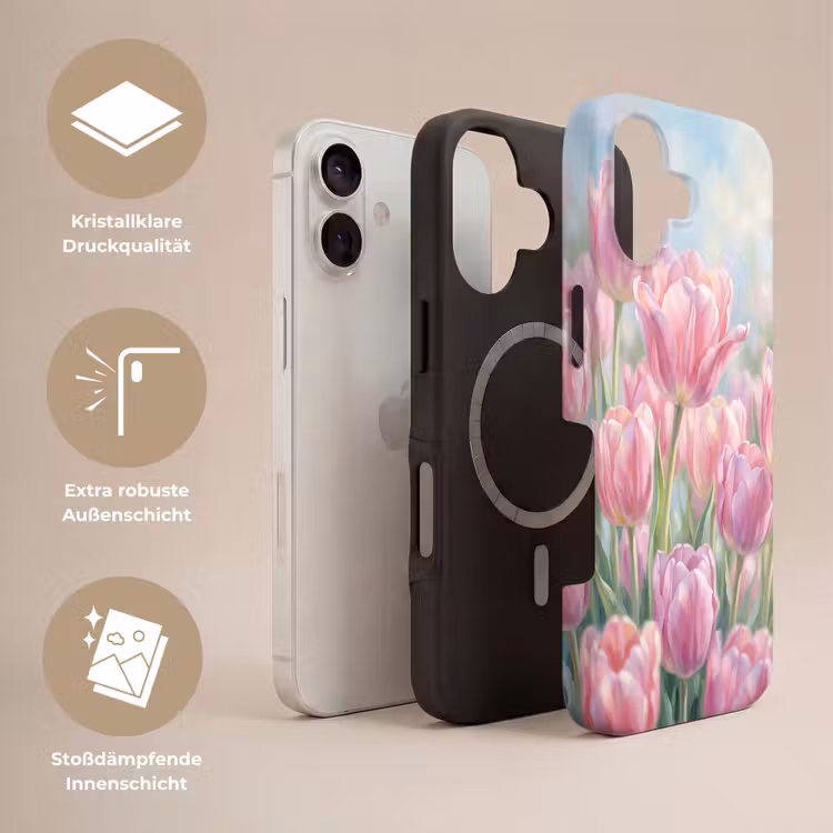 Tulpen - Veld - Lente - Roze Toughcase MagSafe Apple iPhone 17 klein -USP_Lagen_DE