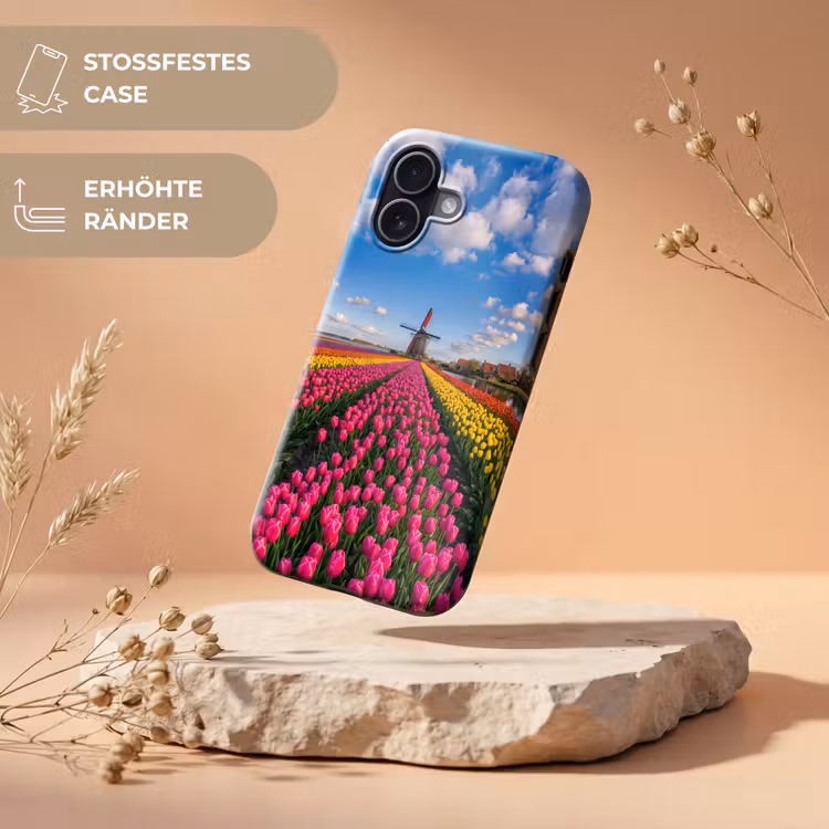Tulpen - Holland - Molen - Kleurrijk Toughcase MagSafe Apple iPhone 17 klein -USP_RandenV_DE