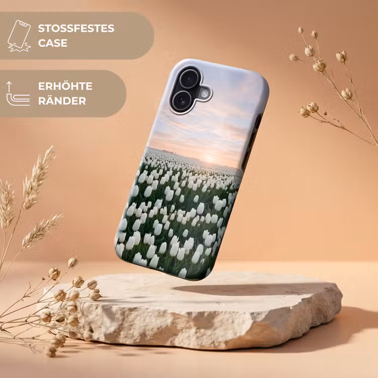 Tulpen - Landschap - Wit Toughcase MagSafe Apple iPhone 17 klein -USP_RandenV_DE