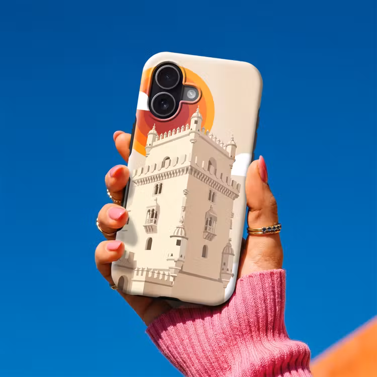 Toren - Rivier - Architectuur - Modern - Oranje Toughcase MagSafe Apple iPhone 17 klein -Sfeer1V