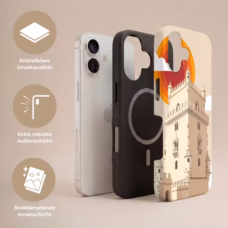 Toren - Rivier - Architectuur - Modern - Oranje Toughcase MagSafe Apple iPhone 17 klein -USP_Lagen_DE