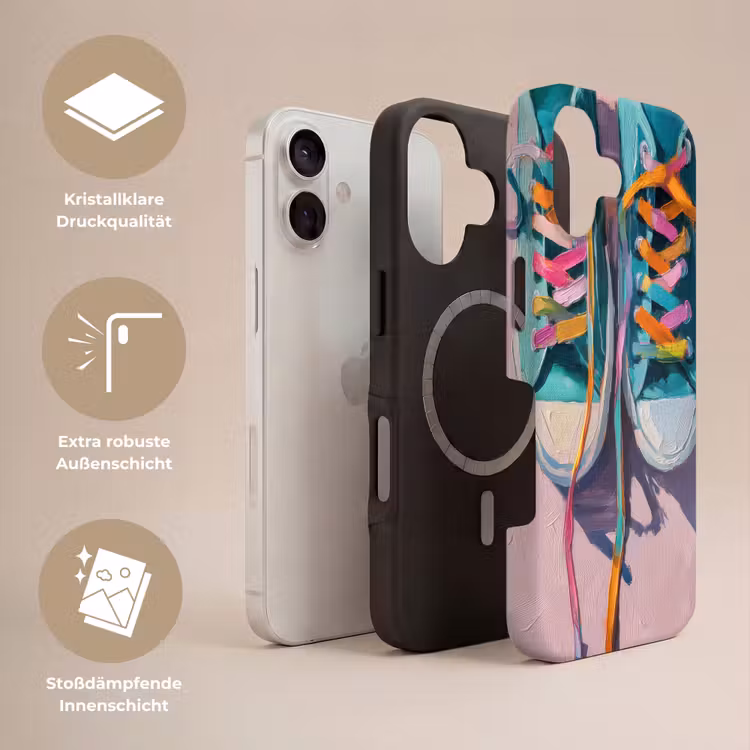 Sneakers - Veters - Kleurrijk - Schaduw Toughcase MagSafe Apple iPhone 17 klein -USP_Lagen_DE