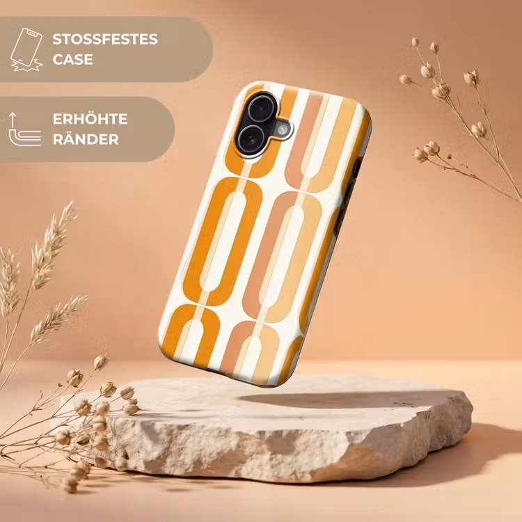 U-vorm - Retro - Oranje Toughcase MagSafe Apple iPhone 17 klein 1017 -USP_RandenV_DE