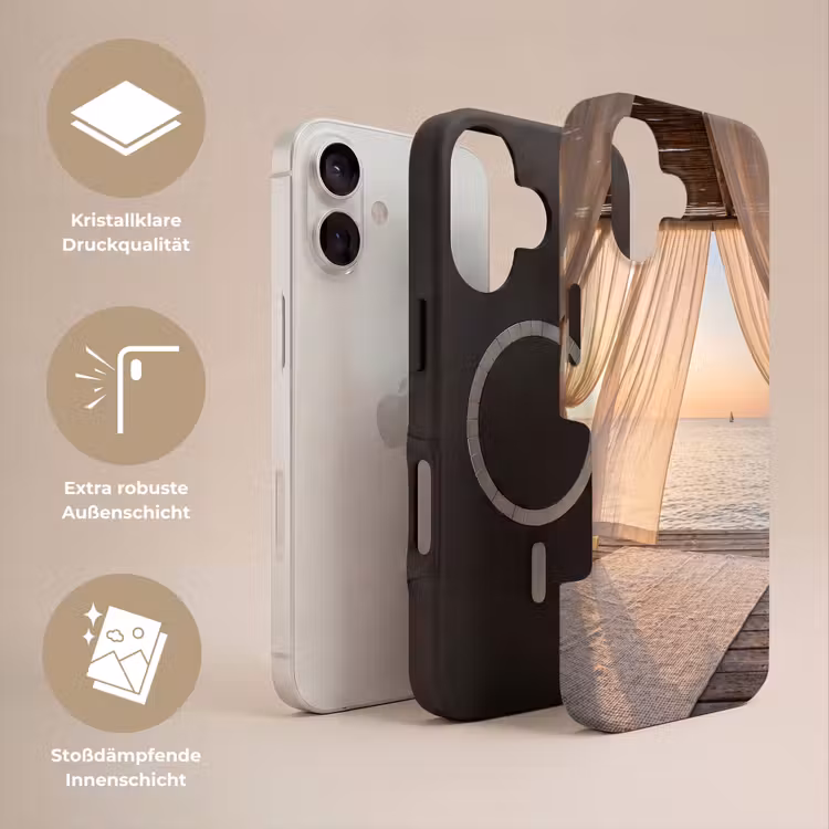 Overkapping - Zee - Zonsondergang - Vakantie - Rust Toughcase MagSafe Apple iPhone 17 klein -USP_Lagen_DE