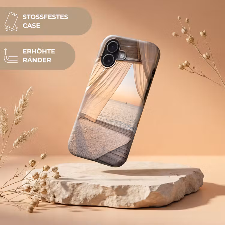 Overkapping - Zee - Zonsondergang - Vakantie - Rust Toughcase MagSafe Apple iPhone 17 klein -USP_RandenV_DE