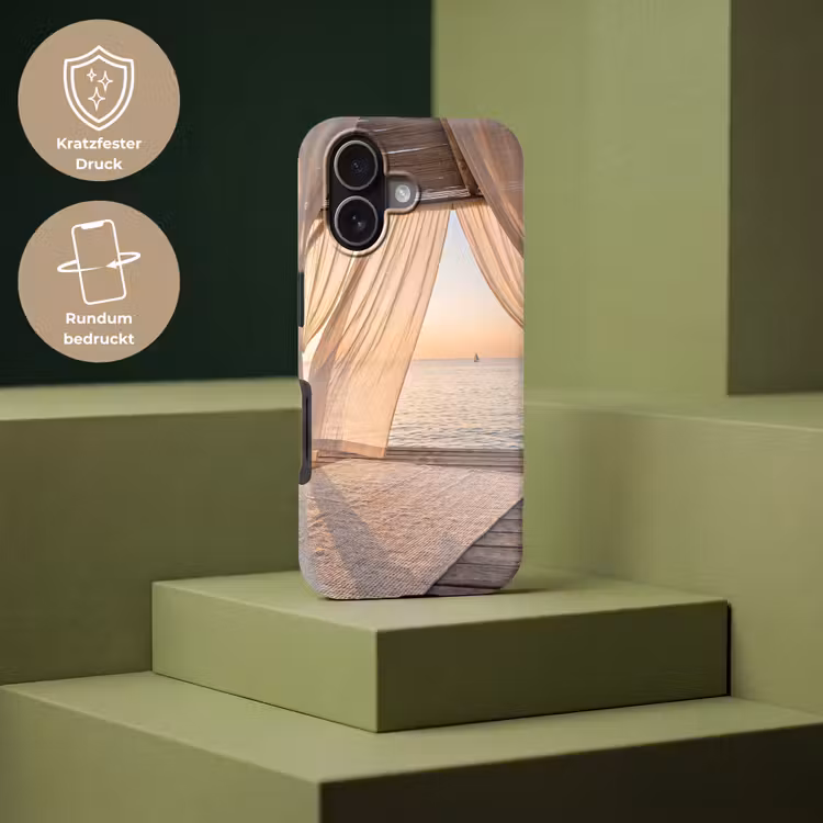 Overkapping - Zee - Zonsondergang - Vakantie - Rust Toughcase MagSafe Apple iPhone 17 klein -USP_PrintM_DE