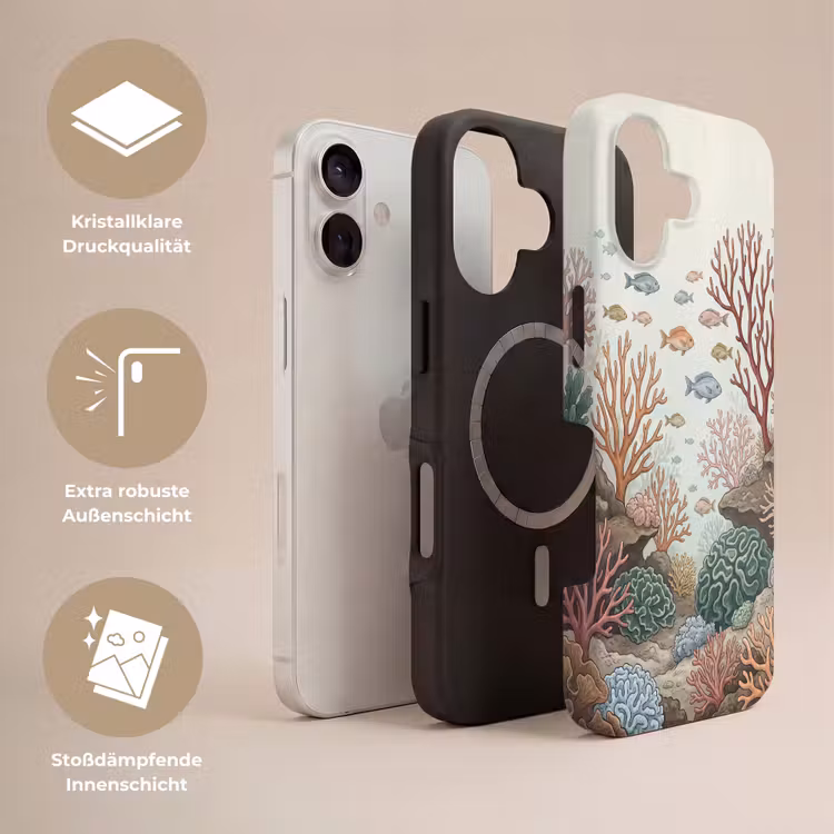 Onderwater - Koraal - Vis - Natuur Toughcase MagSafe Apple iPhone 17 klein -USP_Lagen_DE