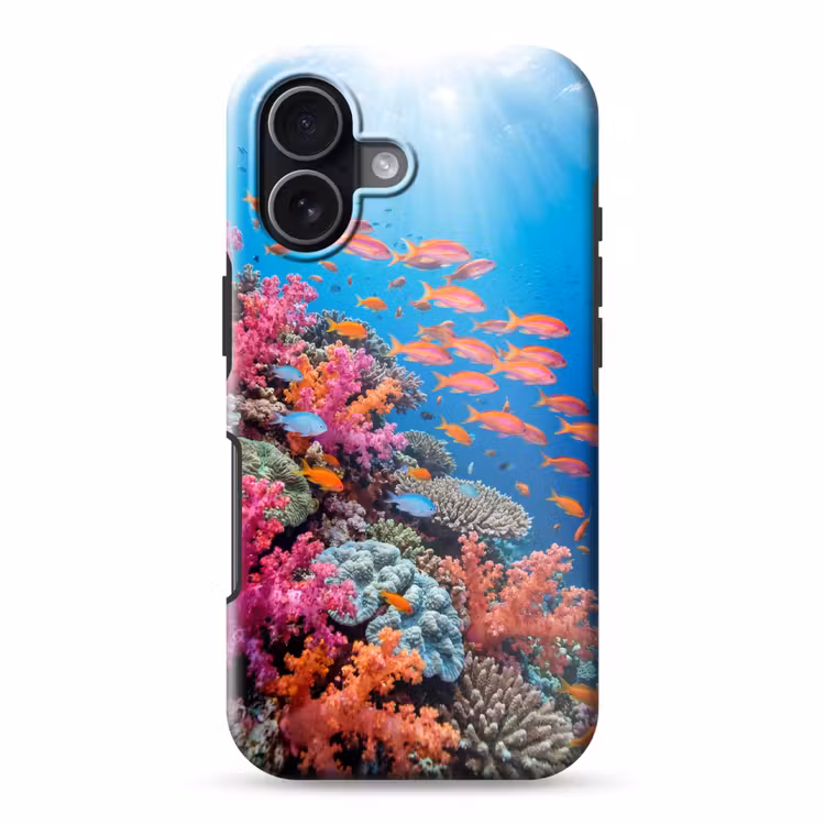 Onderwater - Koraalrif - Vissen - Oceaan - Natuur Toughcase MagSafe Apple iPhone 17 klein -3d