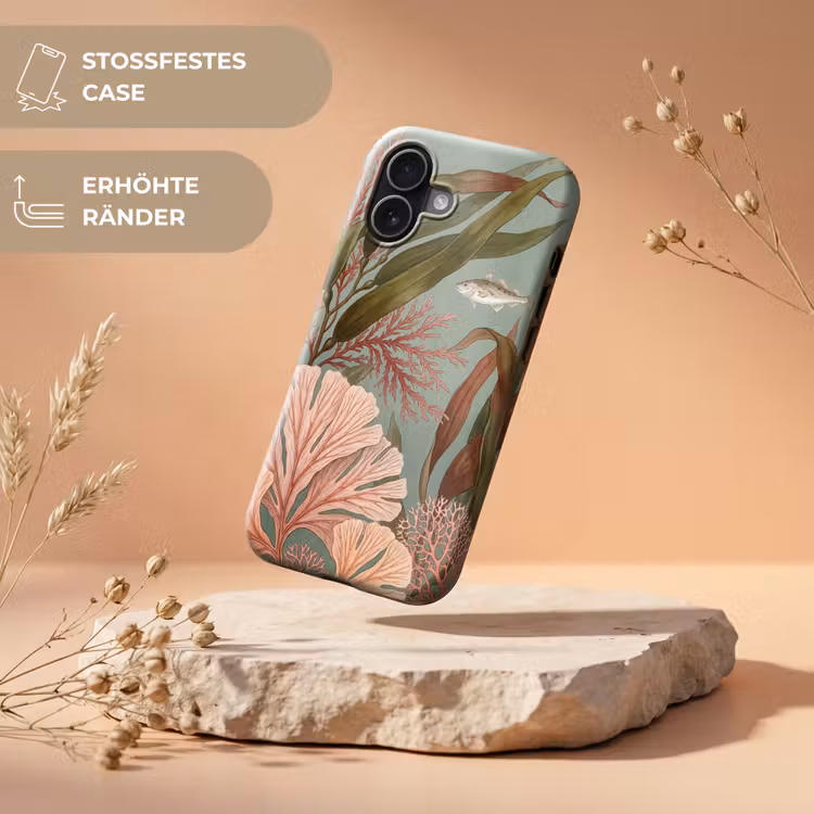 Onderwater - Planten - Vis - Vintage - Groen Toughcase MagSafe Apple iPhone 17 klein -USP_RandenV_DE