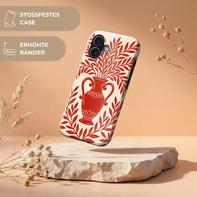 Vaas - Planten - Decoratie - Abstract - Rood Toughcase MagSafe Apple iPhone 17 klein -USP_RandenV_DE