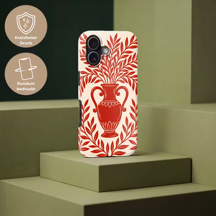Vaas - Planten - Decoratie - Abstract - Rood Toughcase MagSafe Apple iPhone 17 klein -USP_PrintM_DE