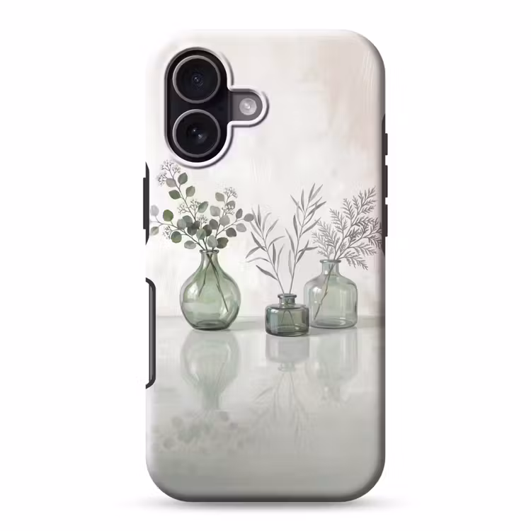 Vazen - Bladeren - Groen Toughcase MagSafe Apple iPhone 17 klein -3d