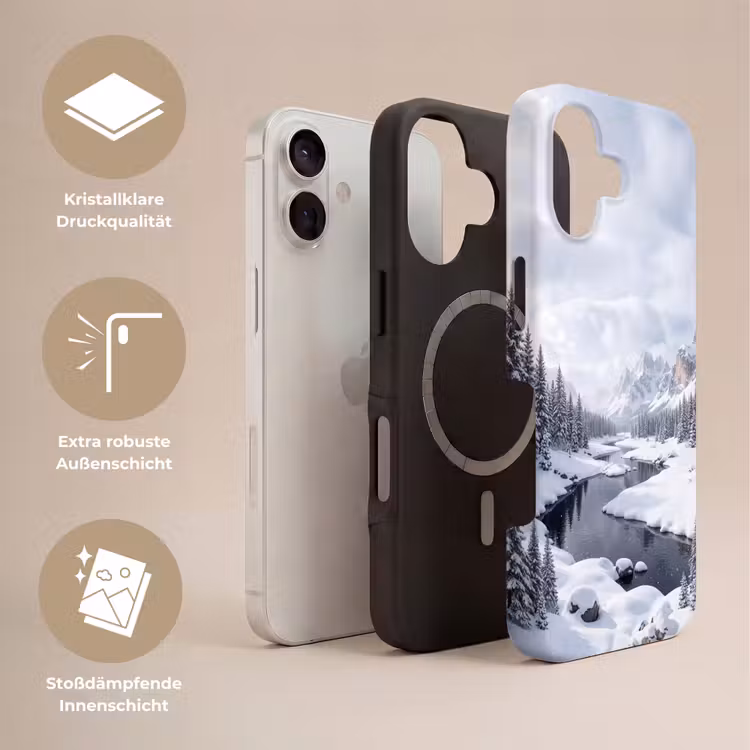Sneeuwlandschap - Bergen - Rivier - Winter Toughcase MagSafe Apple iPhone 17 klein -USP_Lagen_DE