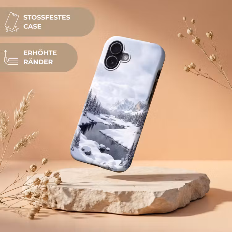 Sneeuwlandschap - Bergen - Rivier - Winter Toughcase MagSafe Apple iPhone 17 klein -USP_RandenV_DE