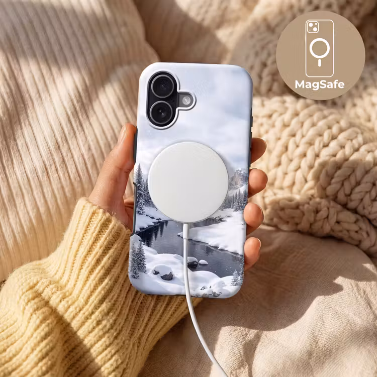 Sneeuwlandschap - Bergen - Rivier - Winter Toughcase MagSafe Apple iPhone 17 klein -USP_MagsafeV