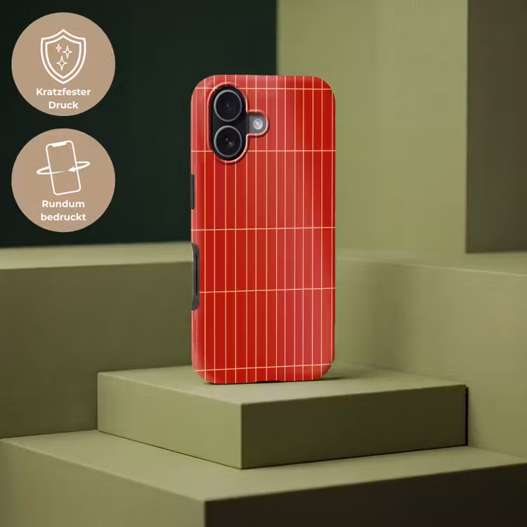 Verticaal - Wandtegel - Helderrood Toughcase MagSafe Apple iPhone 17 klein 1017 -USP_PrintM_DE