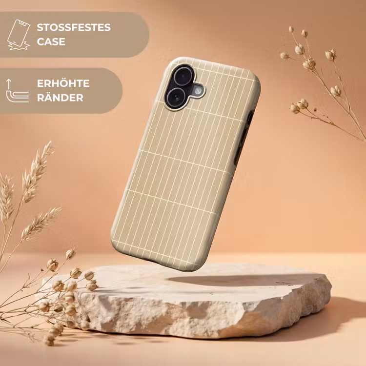 Verticaal - Wandtegel - Zand - Beige Toughcase MagSafe Apple iPhone 17 klein 1017 -USP_RandenV_DE