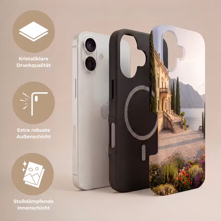Handyhülle Toughcase - Villa – Wasser – Treppen - Villa - water -trappen Toughcase MagSafe Apple iPhone 17 klein