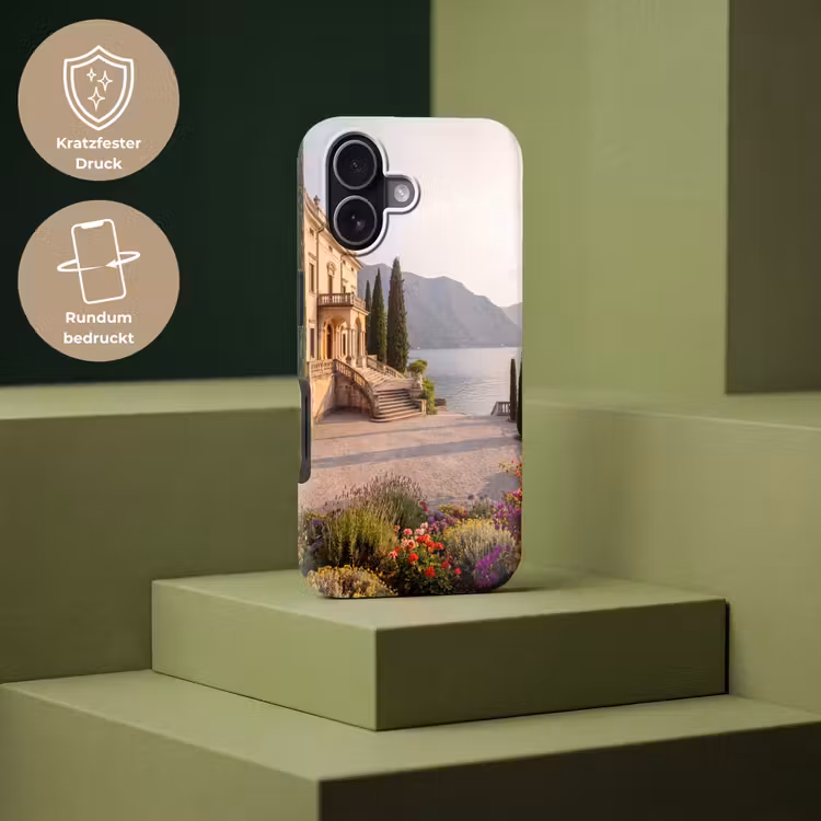 Handyhülle Toughcase - Villa – Wasser – Treppen - Villa - water -trappen Toughcase MagSafe Apple iPhone 17 klein