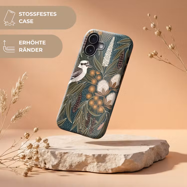 Vogel - Bladeren - Natuur - Illustratie - Groen Toughcase MagSafe Apple iPhone 17 klein -USP_RandenV_DE