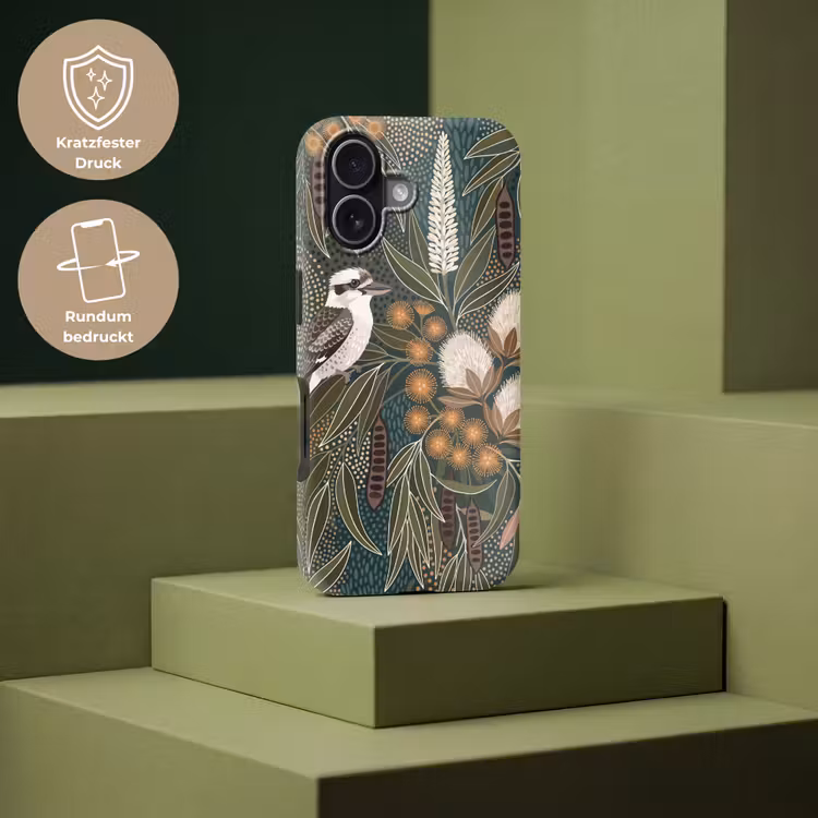 Vogel - Bladeren - Natuur - Illustratie - Groen Toughcase MagSafe Apple iPhone 17 klein -USP_PrintM_DE