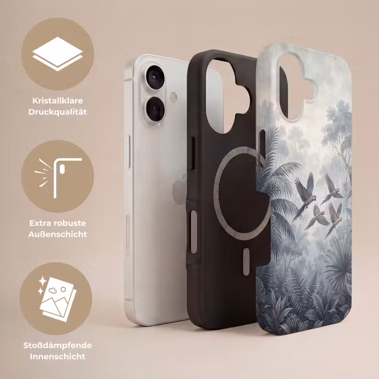 Vogel - Vliegend - Jungle - Vintage - Dieren Toughcase MagSafe Apple iPhone 17 klein -USP_Lagen_DE