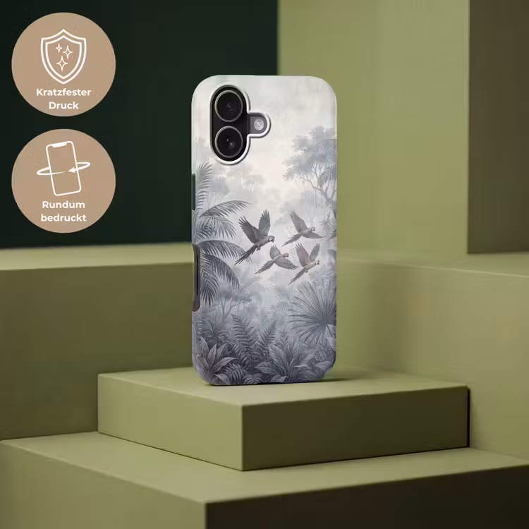 Vogel - Vliegend - Jungle - Vintage - Dieren Toughcase MagSafe Apple iPhone 17 klein -USP_PrintM_DE