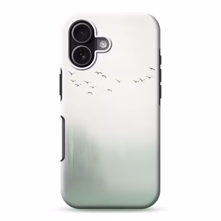 Vogel - Vlucht - Natuur - Minimalistisch Toughcase MagSafe Apple iPhone 17 klein -3d