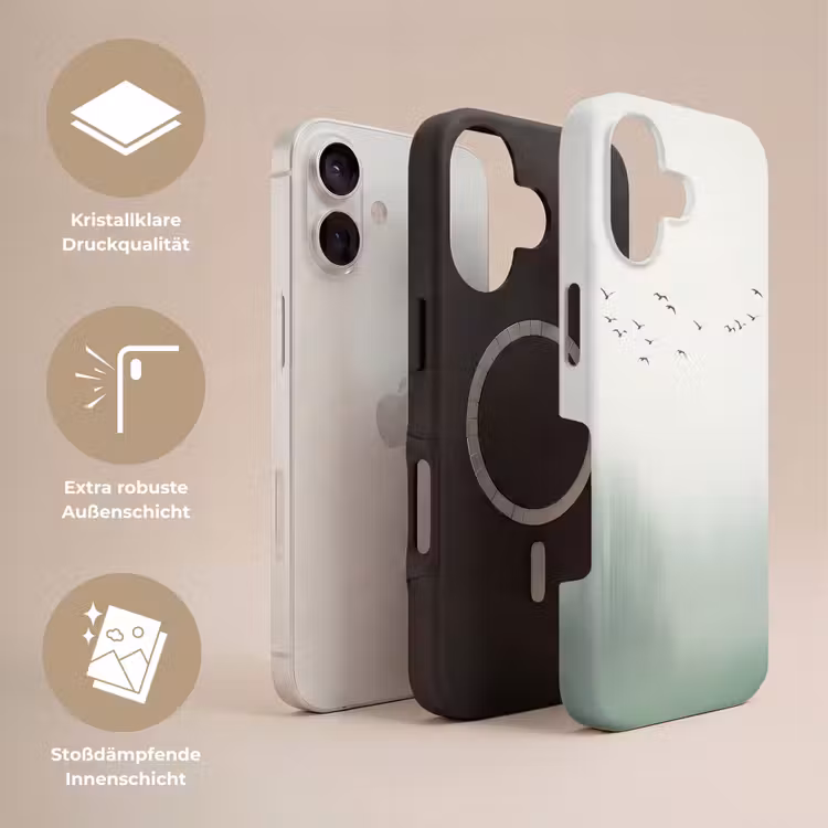 Vogel - Vlucht - Natuur - Minimalistisch Toughcase MagSafe Apple iPhone 17 klein -USP_Lagen_DE