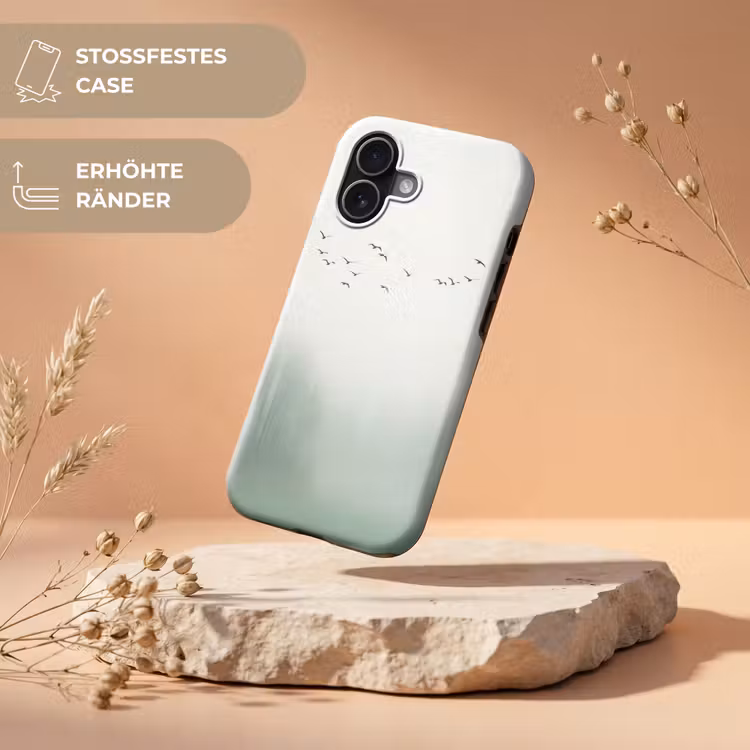 Vogel - Vlucht - Natuur - Minimalistisch Toughcase MagSafe Apple iPhone 17 klein -USP_RandenV_DE