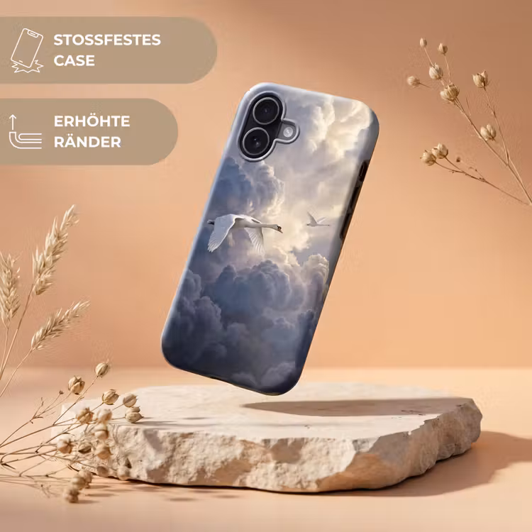 Vogel - Vliegend - Natuur - Wit - Wolken Toughcase MagSafe Apple iPhone 17 klein -USP_RandenV_DE