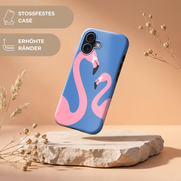 Vogel - Paar - Dieren - Modern - Roze Toughcase MagSafe Apple iPhone 17 klein -USP_RandenV_DE