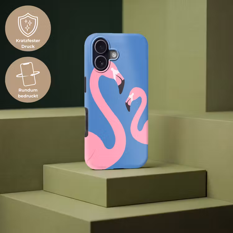 Vogel - Paar - Dieren - Modern - Roze Toughcase MagSafe Apple iPhone 17 klein -USP_PrintM_DE