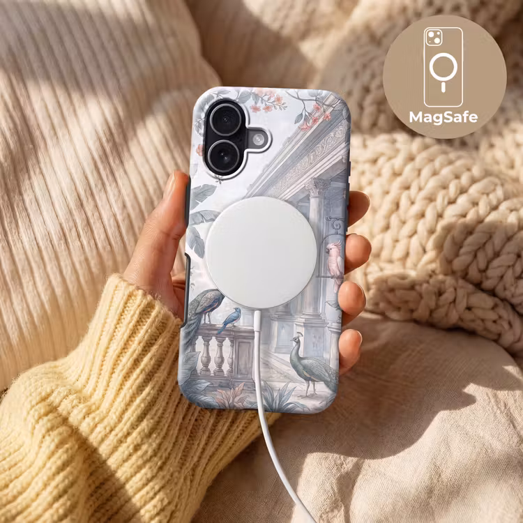 Vogel - Pauw - Architectuur - Klassiek - Groen Toughcase MagSafe Apple iPhone 17 klein -USP_MagsafeV